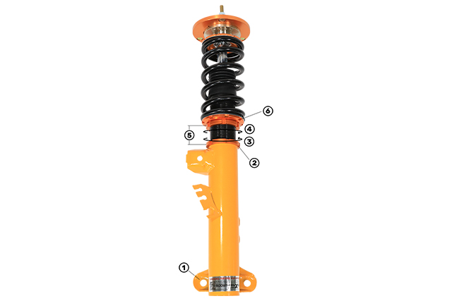 how to adjust coilovers height
