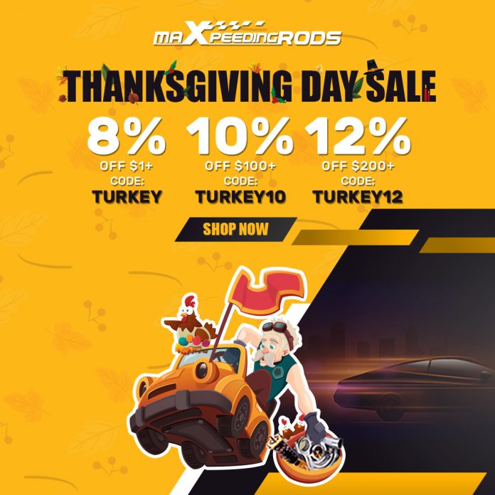 MaXpeedingRods Blog | An Automotive Blog from MaXpeedingRods - Thanksgiving Day Sales At MaXpeedingRods